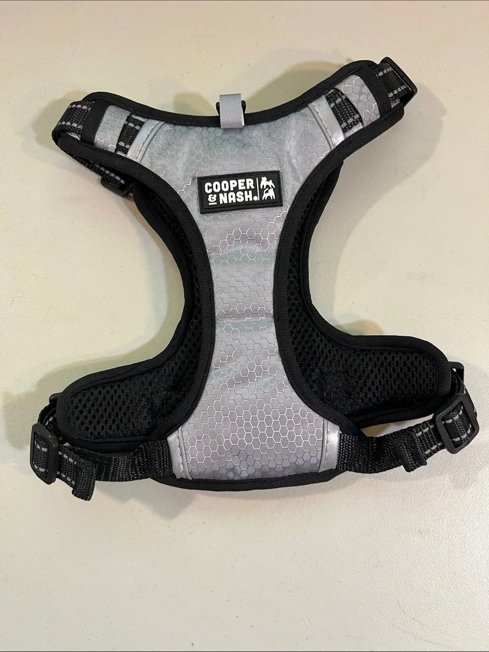 Reflective Gray & Black No-Pull Dog Harness size S